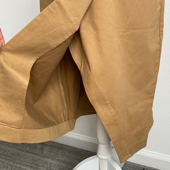 Banana Republic Factory Khaki Chino Wrap A-Line Midi Skirt - Picture 8 of 9